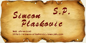 Simeon Plasković vizit kartica